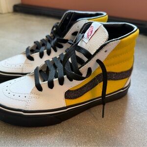 Vans Kids High-Top Sneakers - Yellow, White, and Black